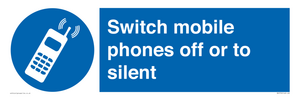 Switch mobile phones off or to silent